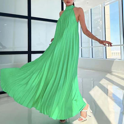 Sexy Off Shoulder Banquet Women Party Dress Elegant Simple Solid Color Loose Evening Dress Trendy High Waisted Draped Long Dress