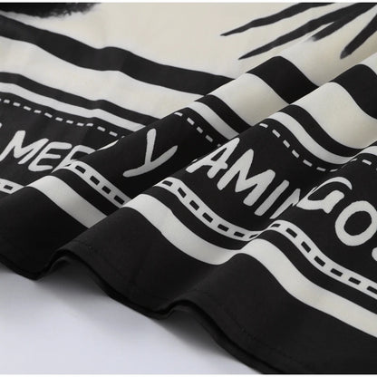 Loose Print Long Dresses Women O-neck Full Sleeve Pleated Holiday Dress Female 2025 Summer Lady Fashion Robes High Street